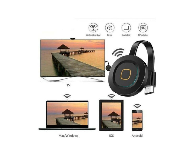 Wireless HDMI Display Dongle 5G+2.4GHz, 4K Ultra HD WiFi Adapter Streaming Vi... Carousel 2