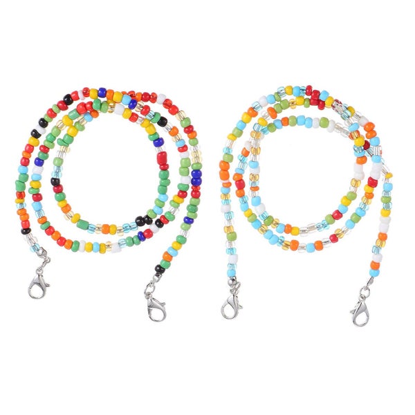 2pcs Fashionable Mask Chain Mask Hanging Chains Glasses Chain For Daily Use Carousel 2