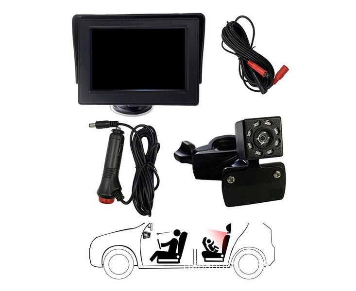 720P HD Car Seat Rear Mirror Camera Baby Camera Monitoring with IR Night Vision Carousel 7