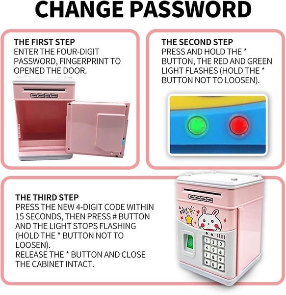 Electronic Piggy Bank For Girls Kids Safe Money Bank With Personal Password Se Carousel 5