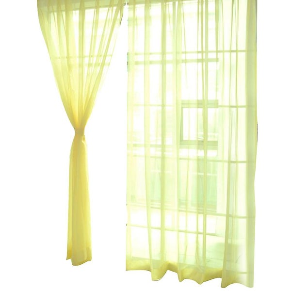 Transparent Tulle Window Sheer Window Screen Rod Pocket Voile Curtains For Bed Carousel 1