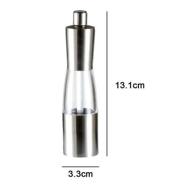 Salt And Pepper Grinder Stainless Steel Salt Grinders And Pepper Mill Set With Carousel 4