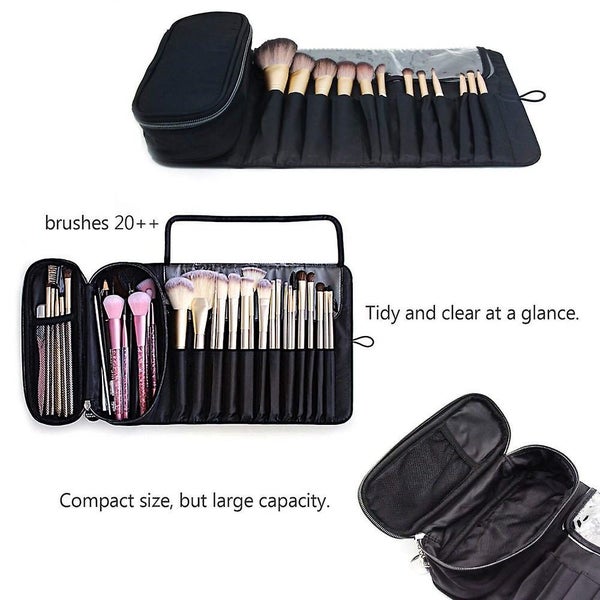 Portable Makeup Brush Organizer Makeup Brush Bag For Travel Can Hold 20+ Brush Carousel 5