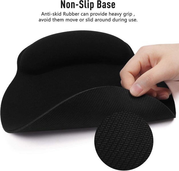 Black Ergonomic Mouse Pad And Keyboard Wrist Rest Memory Foam Wrist Support Wi Carousel 2