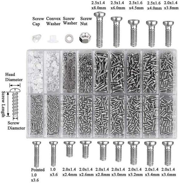 Eyeglass Repair Kit Stainless Steel Screw In Assorted Size With Precision Scre Carousel 1