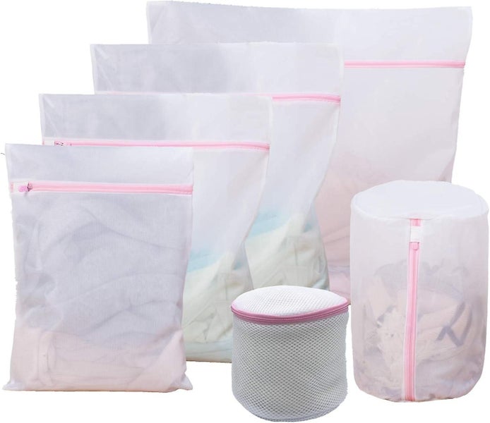 Mesh Laundry Bags For Delicates With Zipper Travel Storage Organize Bag 6 Pack Carousel 1