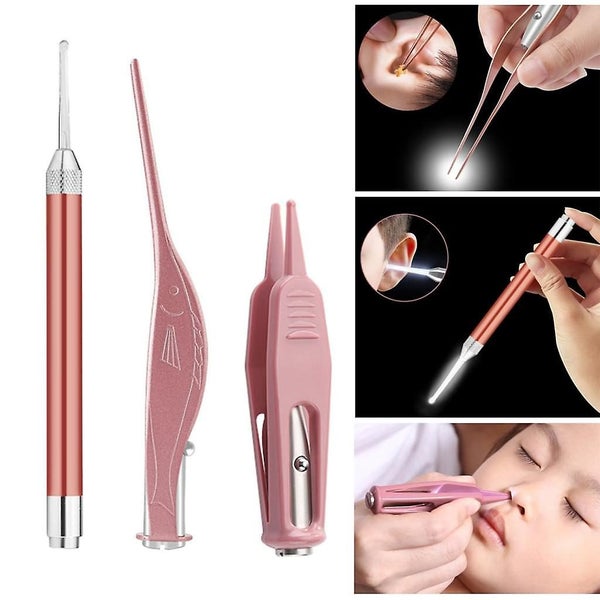 3-piece Led Light Ear Pick Set: Earwax Removal And Nose Cleaning Tools Carousel 2