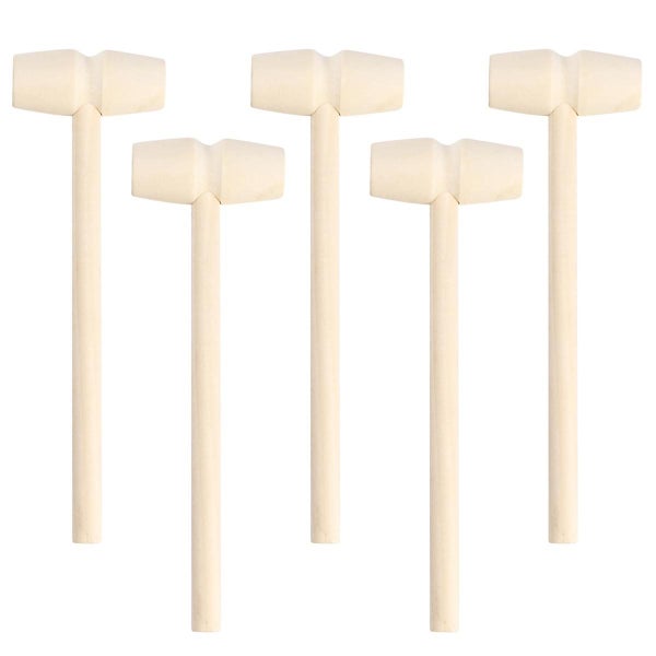 5 Pcs Boys Kids Toys Mini Wooden Hammer Hammer Educational Toy Wooden Hammer K Carousel 1