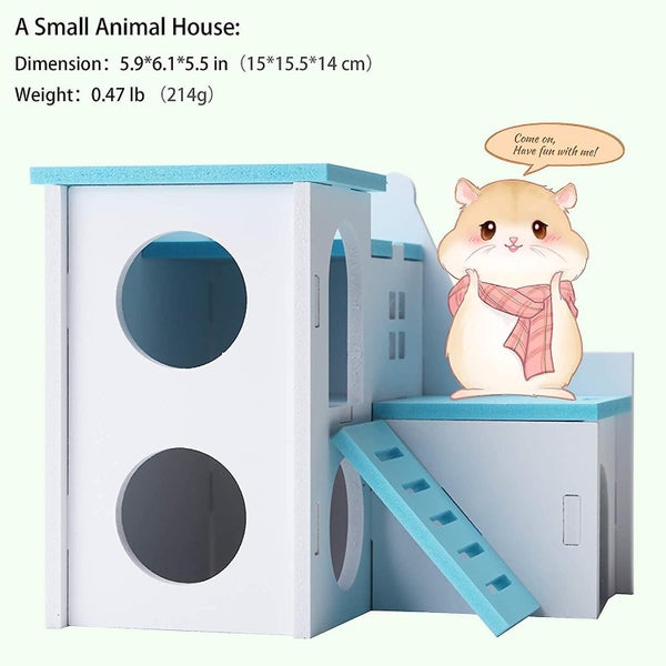 Small Animal Home Hamster Villa House Doing Exercise And Having Fun In The Pla Carousel 2