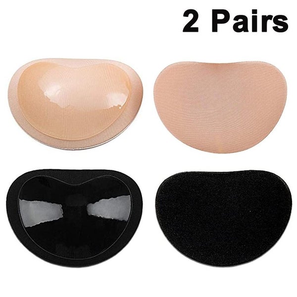 2 Pairs Silicone Bra Inserts Self-adhesive Bra Pads Inserts Removable Sticky B Carousel 1