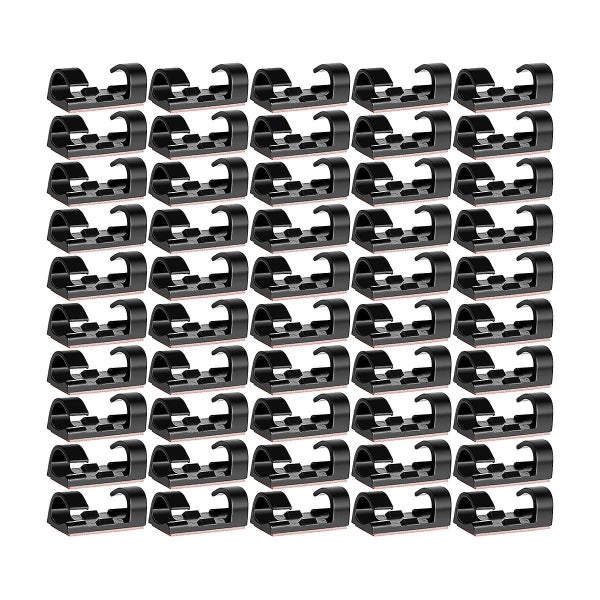 30 Pieces Cable Clips Cable Holder With Adhesive-secured Base Cable Clamp Set Carousel 1