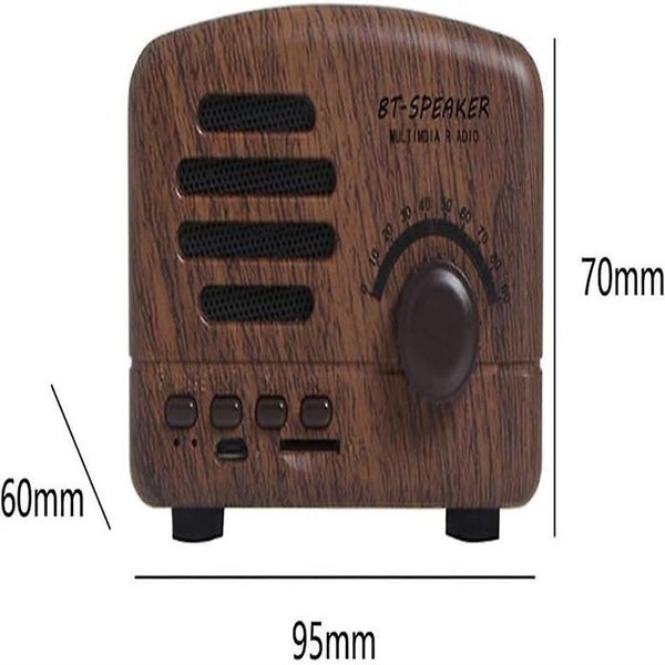 Mini Vintage Radio Portable Retro Am Fm Support Card Receiver Stereo Shortwave Carousel 2