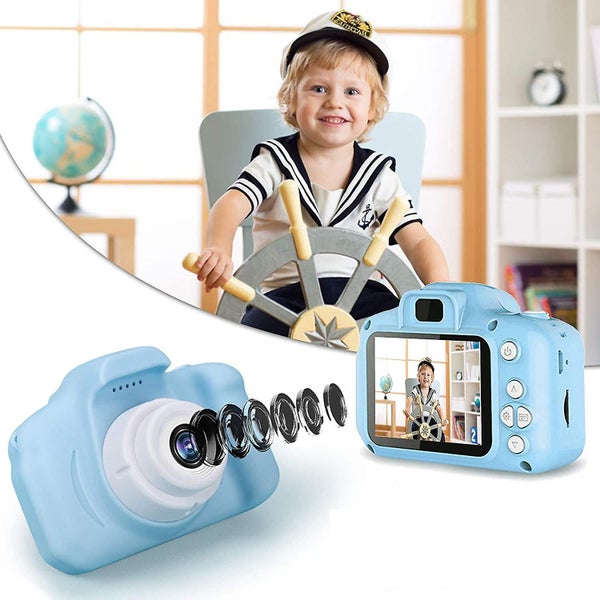Children's Camera Blue 1300w + 32g Memory Card + Card Reader Carousel 2
