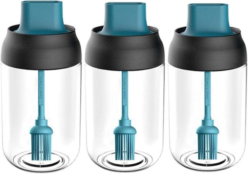 Convenient Kitchen Storage: Set Of 3 Transparent Glass Spice Jars With Sealed Carousel 4