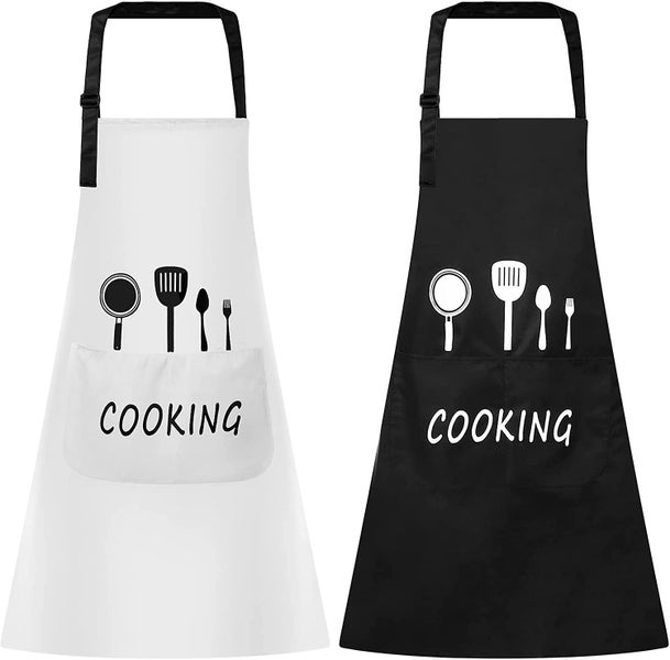 Waterproof Adjustable Kitchen Cooking Aprons With 2 Pockets For Men And Women Carousel 1