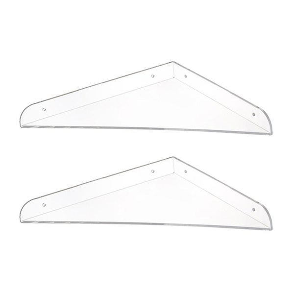 2pcs Acrylic Triangular Seam Mirror Cabinet Layer Partition For Storage Bathro Carousel 1