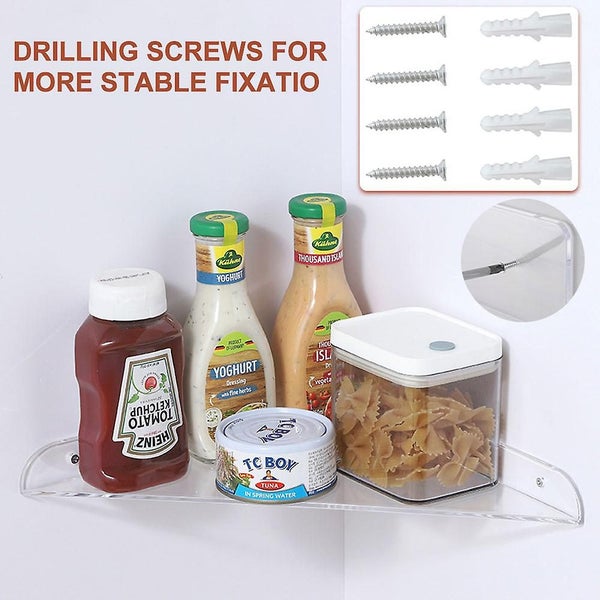 2pcs Acrylic Triangular Seam Mirror Cabinet Layer Partition For Storage Bathro Carousel 5