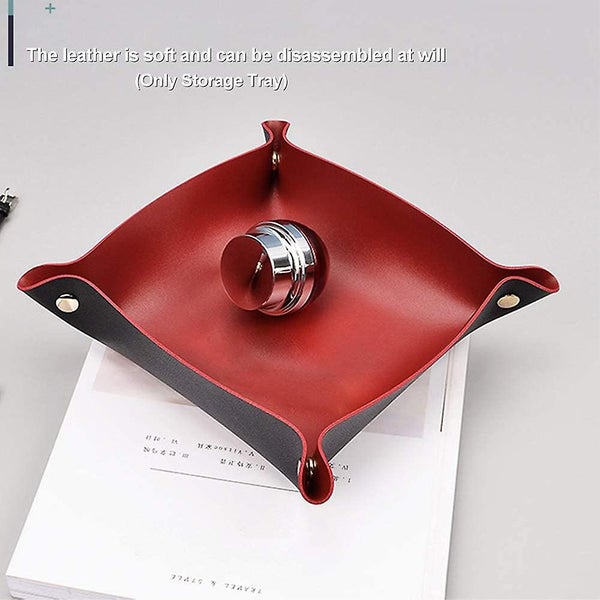 Leather Valet Tray For Men Jewelry Organizer Desktop Storagekey Wallets Cell P Carousel 4