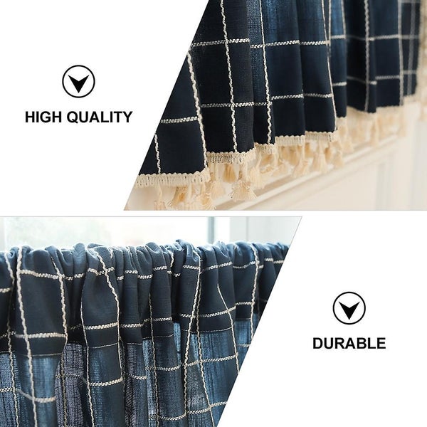 Stylish Lattice Short Curtain Pretty Window Curtain Practical Hanging Curtain Carousel 2