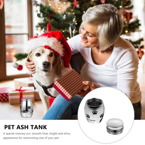 Urn Dogs Ashes Urns Pet Ashes Pet Cremation Urn Stainless Steel Storage Box Carousel 2