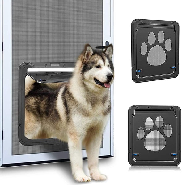 Dog Screen Door Inside Door Flap 12x14x0.4 Inch Lockable Pet Screen Door Magne Carousel 1