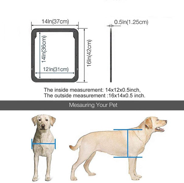 Dog Screen Door Inside Door Flap 12x14x0.4 Inch Lockable Pet Screen Door Magne Carousel 5