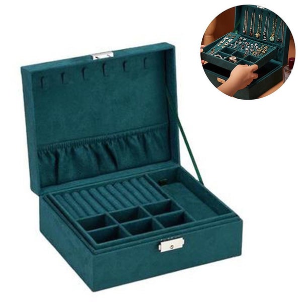Jewelry Box|111-55 Jewelry Box Dark Green Carousel 1
