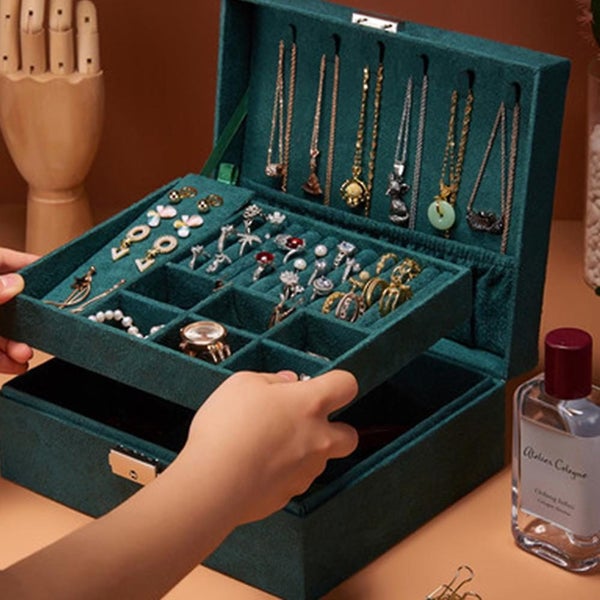 Jewelry Box|111-55 Jewelry Box Dark Green Carousel 2
