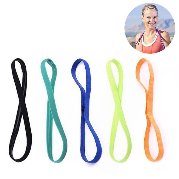 5 Pieces Thick Non-slip Elastic Sport Headbands Carousel 2