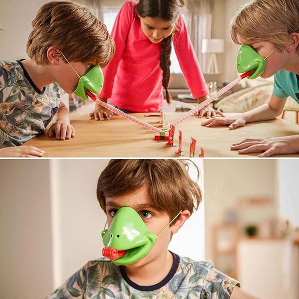 Multiplayer Board Game: Greedy Chameleon Fun Tongue Ejection Card Toy Carousel 2