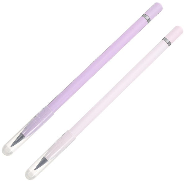 2pcs Metal Inkless Pen Metallic Pencil Forever Pencil Inkless Erasable Pencil Carousel 1