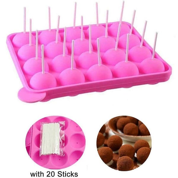 Cake Pop Mold 20 Even Hole Round Lollipop Silicone Diy Baking Spherical Chocol Carousel 1