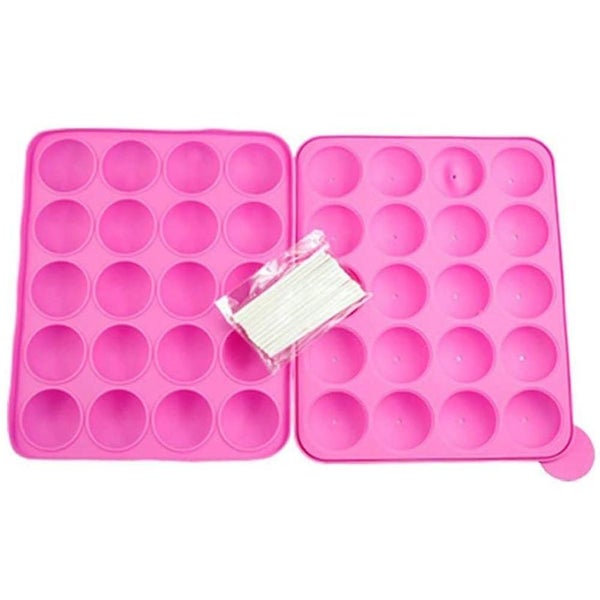 Cake Pop Mold 20 Even Hole Round Lollipop Silicone Diy Baking Spherical Chocol Carousel 2