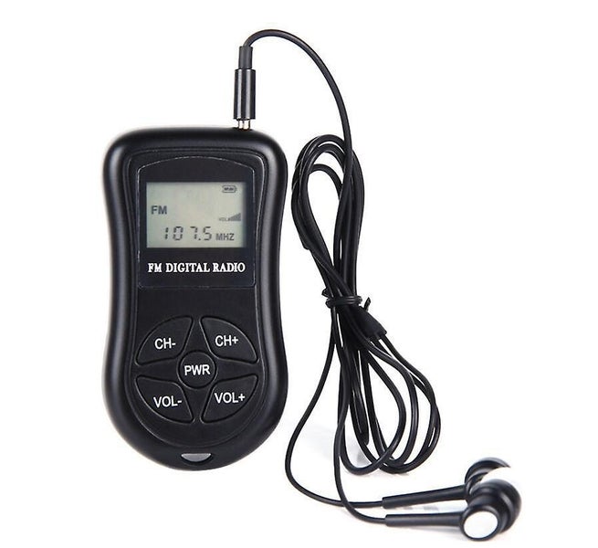 Pocket Radio With Lcd Display Portable Digital Fm Radio With Earphones And Lan Carousel 1