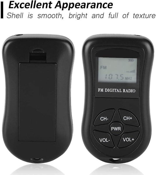 Pocket Radio With Lcd Display Portable Digital Fm Radio With Earphones And Lan Carousel 2