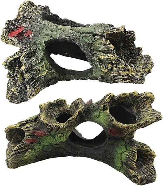 2 Pcs Driftwood Resin Crafts Aquarium Fish Ornaments Carousel 1