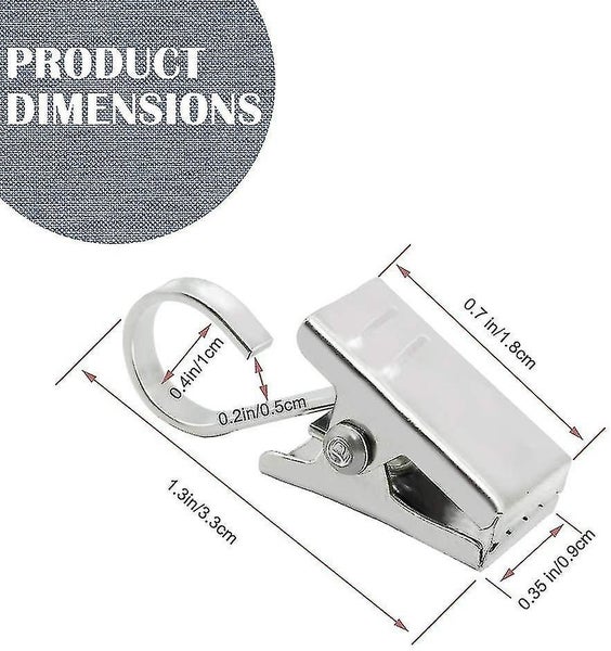 30 Pcs Stainless Steel Small Curtain Clips With Hook Heavy-duty Hanging Clamps Carousel 2