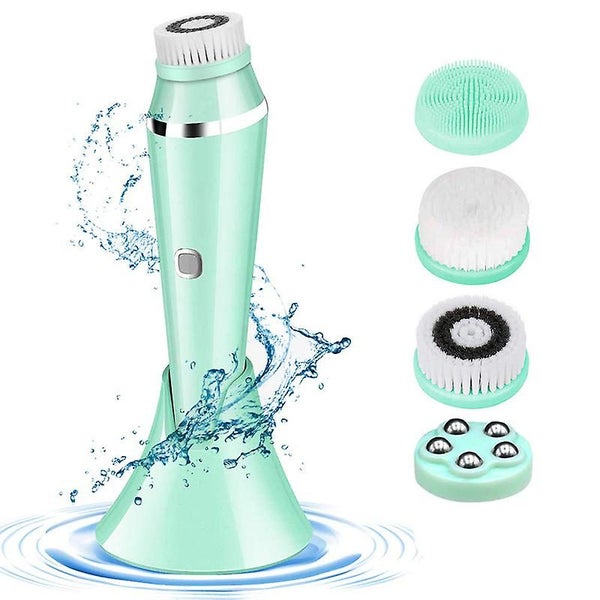 Facial Cleansing Brush 4 In 1 Waterproof Electric Facial Brush Two-way Rotatio Carousel 1