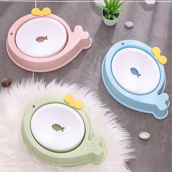 Splash Proof Anti Wetting Mouth Mustache Pet Drinking Water Bowl Water Feeder Carousel 5