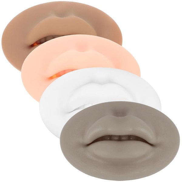 4pcs Silicone Lip Piercing Models Portable Tattoos Lips Silicone Fake Skin629327387655691119