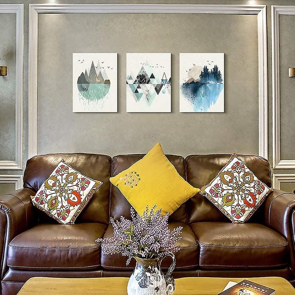 Abstract Mountain Canvas Prints Daytime Abstract Geometry Wall Artworks For Li Carousel 2