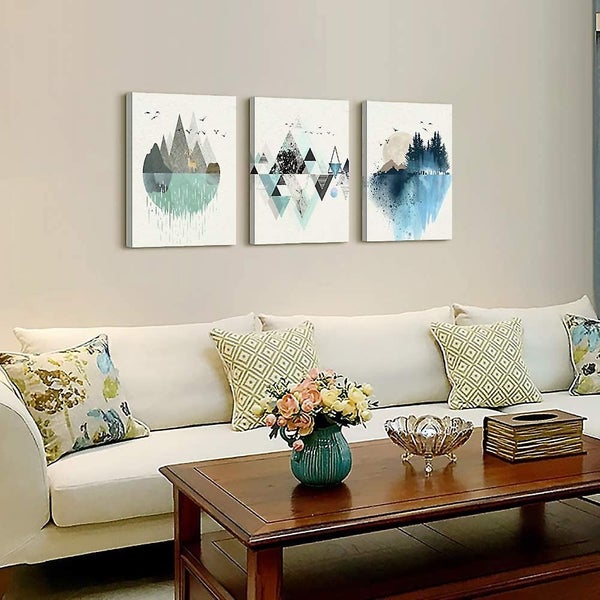 Abstract Mountain Canvas Prints Daytime Abstract Geometry Wall Artworks For Li Carousel 5