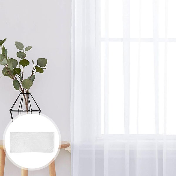 White Drapes Window Curtains Light Filter Curtains Semi Sheer Drapes Semi Shee Carousel 2