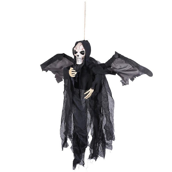 Hanging Ghost Voice-activated Glowing Skull Horror Haunted House Props black Carousel 2
