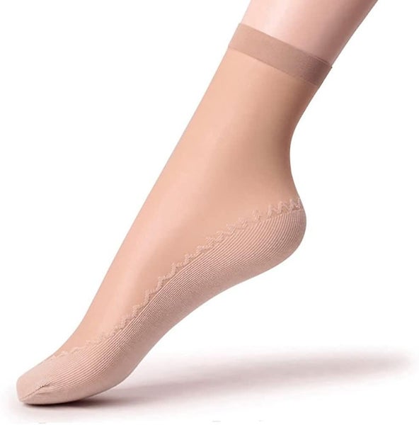 10 Pairs Cozy Silky Anti-slip Cotton Sole Sheer Ankle High Tights Hosiery Sock Carousel 1