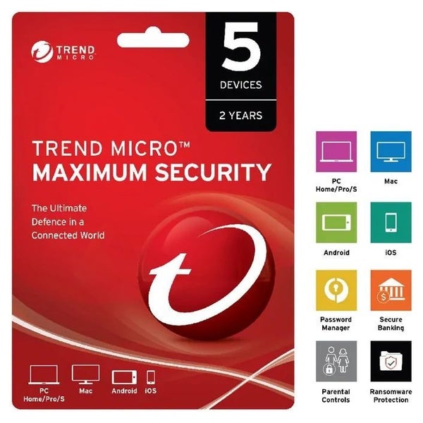 Trend Micro Maximum Security 2021 5 Devices 2 Years Carousel 1