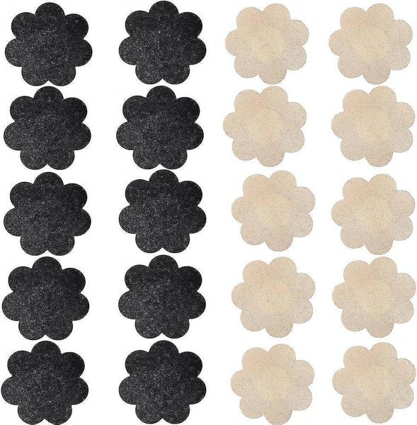 Self-adhesive Nippleless Cover 20 Pairs Disposable Bra Gel Petals Pad Pasties Carousel 1
