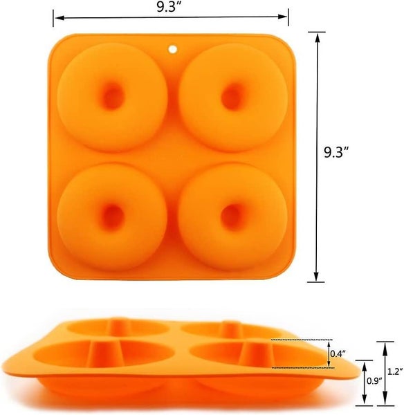 3pcs 4inches Donut Baking Pan Full Size Non Stick Silicone Molds Donut Trays D Carousel 2