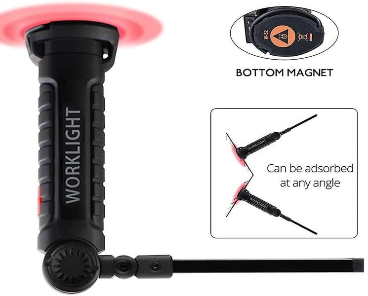 Led Work Light Torch Cob Inspection Light Rechargeable Camping Lamp With Magne Carousel 5