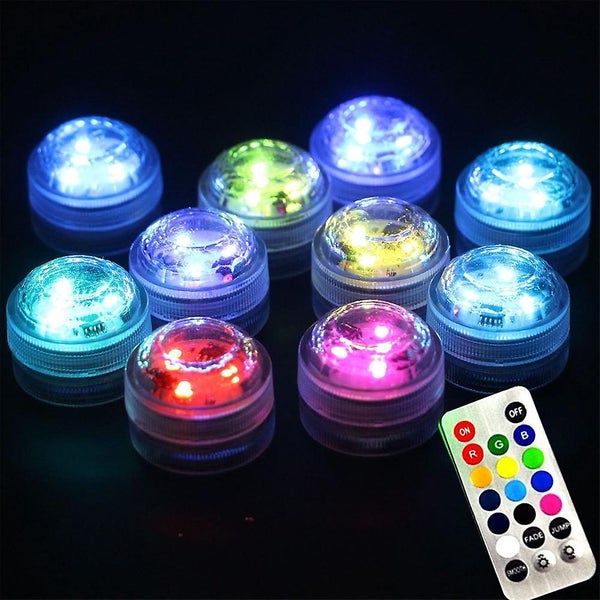 10-pack Dive Led Lights Multicolor With Remote Control Ideal For Aquariums Pool Carousel 5